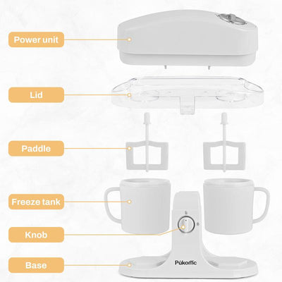 Dual-Cup Ice Cream Maker Machine – Automatic Protein Ice Cream, Gelato, Sorbet & Frozen Yogurt Maker