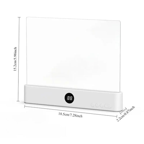 Book Light, Rechargeable Clear LED Flat Reading Light with & Timer, Dimmable Panel Plate Lamp Book Full Page Light for Reading in Bed at Night