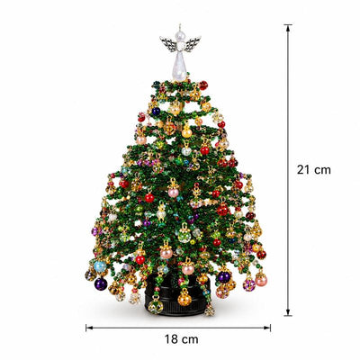 DIY Beaded Christmas Tree Kit, Hand‑Made Mini Crystal Bead Xmas Tree Craft Set