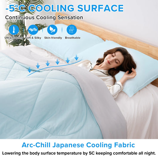 One Cold Sense Reversible Cold Effect Cooling Blanket, Summer Cooling Blanket for Hot Sleepers and Night Sweats
