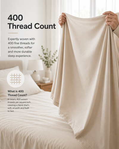 Inscentive - 400TC Bamboo Quilt/Duvet Cover 4 Piece Set – Deep Pocket, Silky Soft & Temperature Regulating