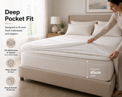 Inscentive - 400TC Bamboo Quilt/Duvet Cover 4 Piece Set – Deep Pocket, Silky Soft & Temperature Regulating