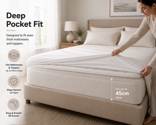 Inscentive - 400TC Bamboo Quilt/Duvet Cover 4 Piece Set – Deep Pocket, Silky Soft & Temperature Regulating