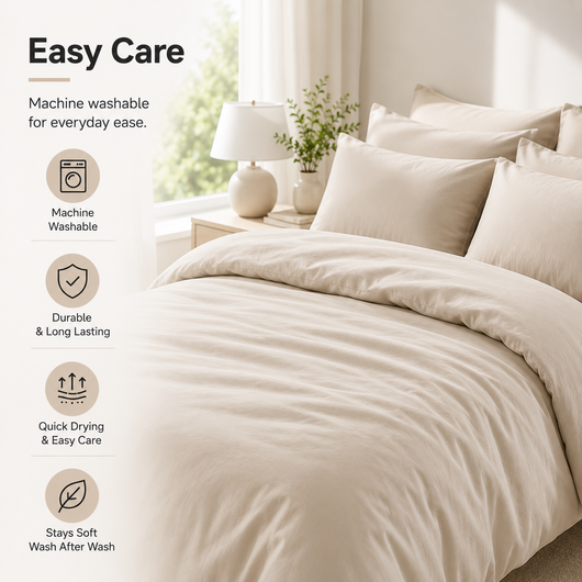 Inscentive - 400TC Bamboo Quilt/Duvet Cover 4 Piece Set – Deep Pocket, Silky Soft & Temperature Regulating