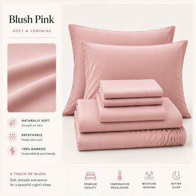 Inscentive - 400TC Bamboo Quilt/Duvet Cover 4 Piece Set – Deep Pocket, Silky Soft & Temperature Regulating