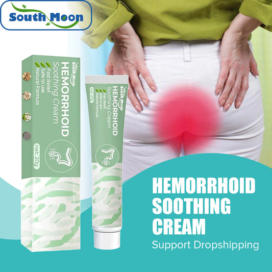South Moon Herbal Hemorrhoid Relief Cream Anal Fissure Internal External Mixed Hemorrhoids Treatment Anal Pain Relief Ointments