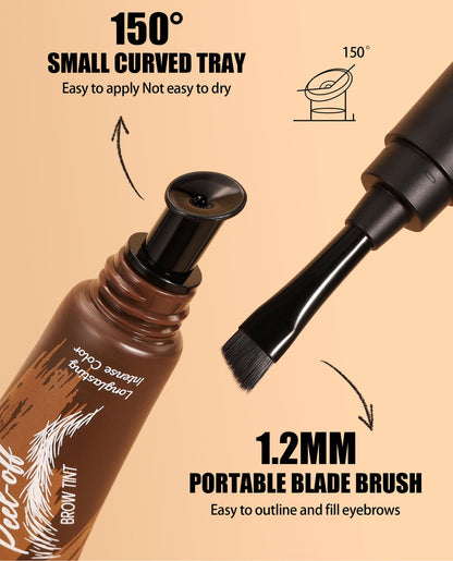 Peel-Off Brow Tint – Semi-Permanent Long Lasting Waterproof Eyebrow Gel