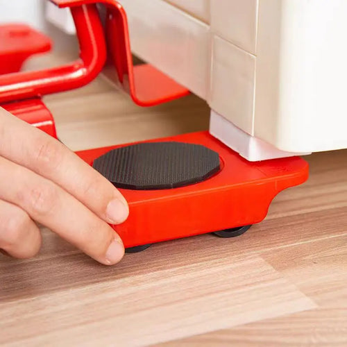 5Pcs set Heavy Duty Furniture Lifter Furniture Moving Transport Roller Set Heavy Duty Lifter Transport Tool Mover Roller Wheel