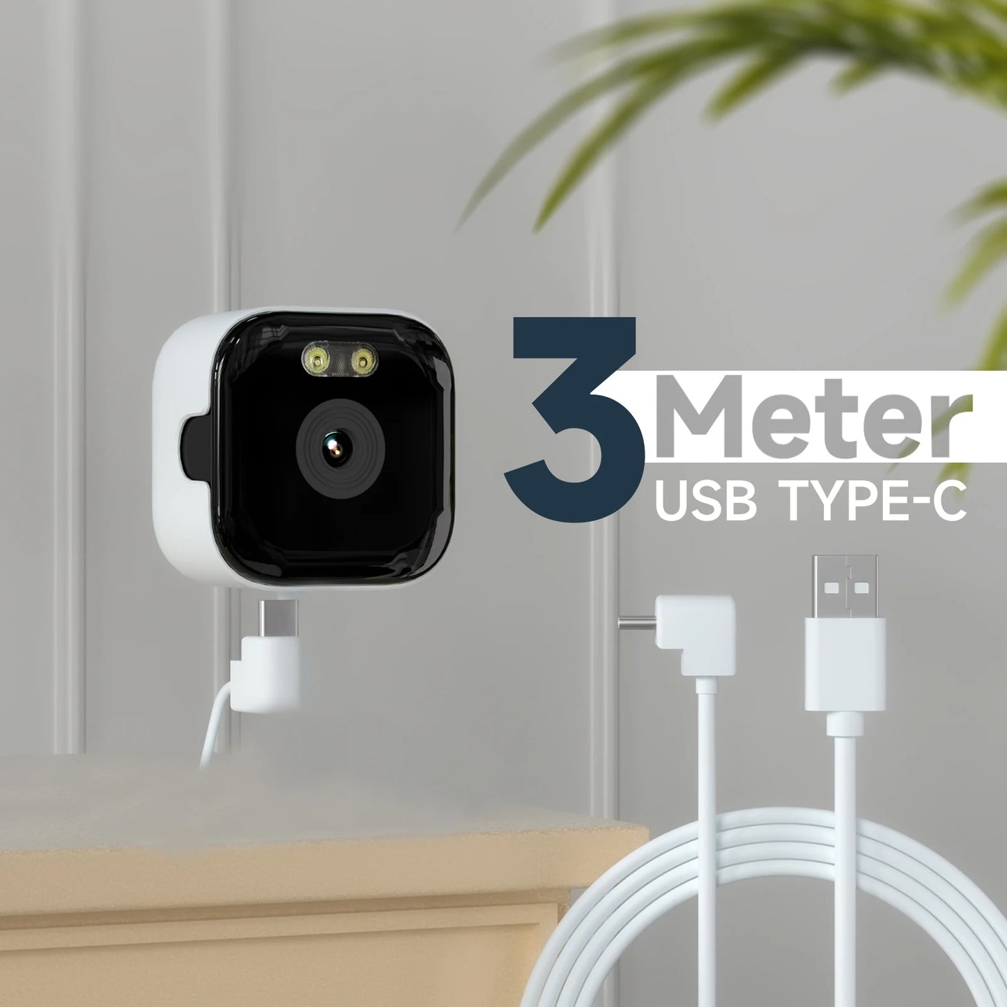 PaneProtect WindowCam | 2.4/5GHz Wi-Fi | 3MP Resolution | Full-Color Night Vision Through Window |