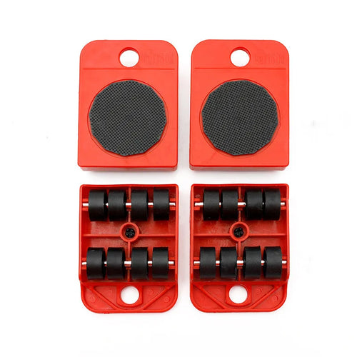 5Pcs set Heavy Duty Furniture Lifter Furniture Moving Transport Roller Set Heavy Duty Lifter Transport Tool Mover Roller Wheel
