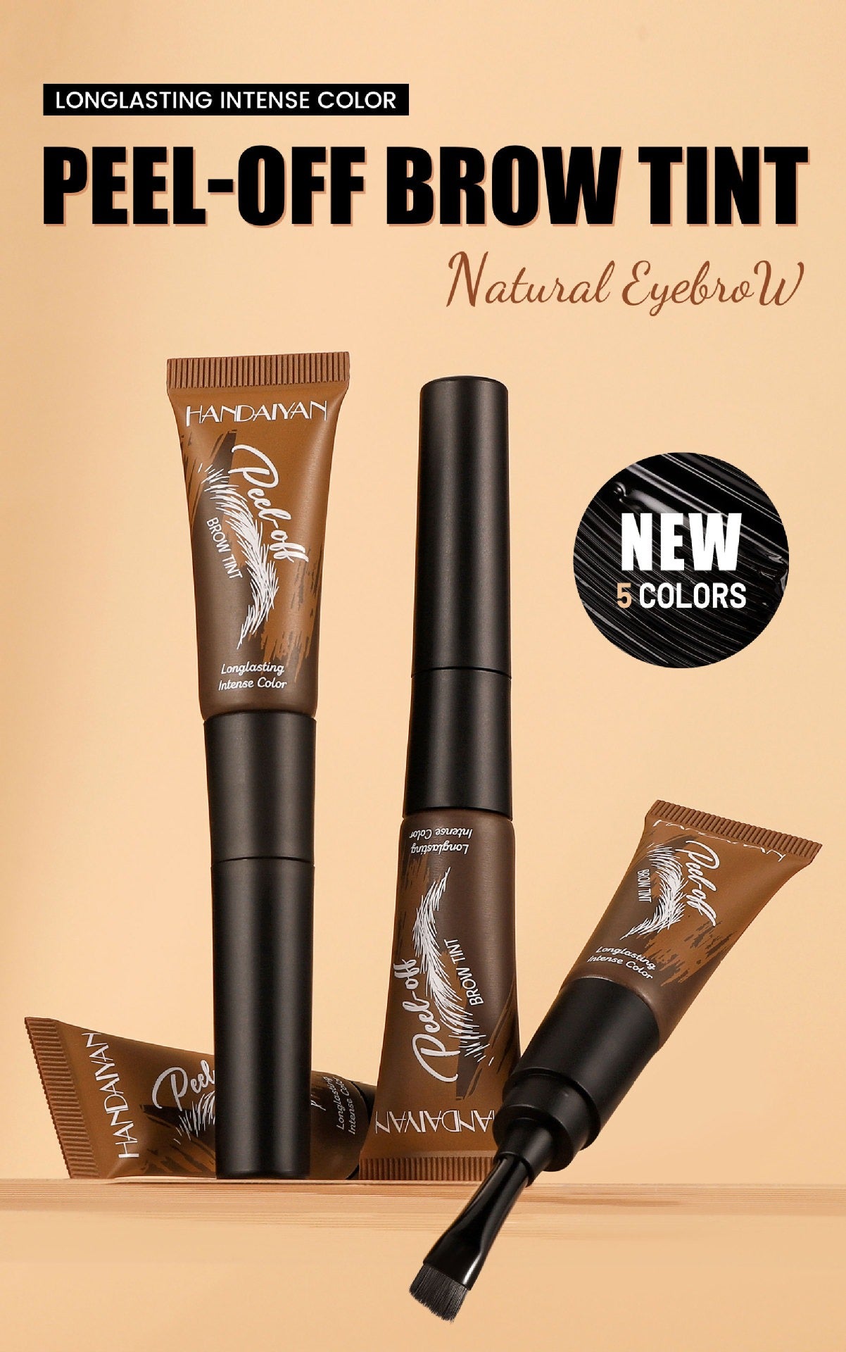 Peel-Off Brow Tint – Semi-Permanent Long Lasting Waterproof Eyebrow Gel