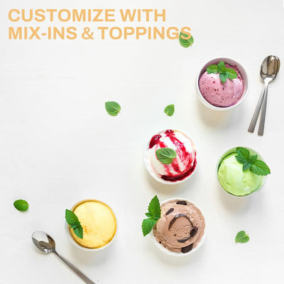 Dual-Cup Ice Cream Maker Machine – Automatic Protein Ice Cream, Gelato, Sorbet & Frozen Yogurt Maker