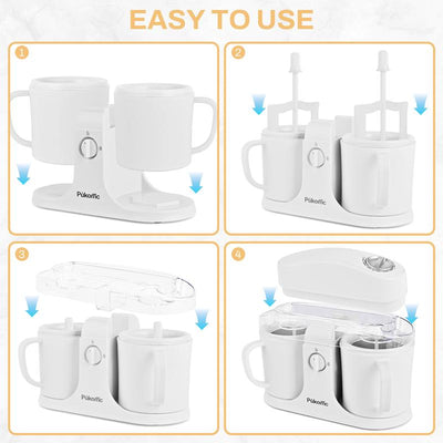Dual-Cup Ice Cream Maker Machine – Automatic Protein Ice Cream, Gelato, Sorbet & Frozen Yogurt Maker